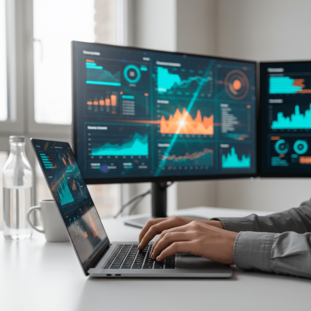 Analytics report on desk